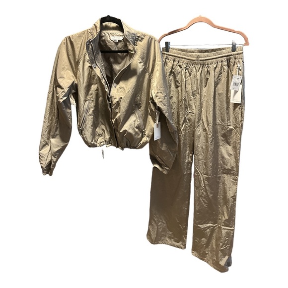 GOOD AMERICAN ESSENTIAL NYLON TRACK SUIT IN BRINDLE SIZE 2 (M) - Picture 12 of 14